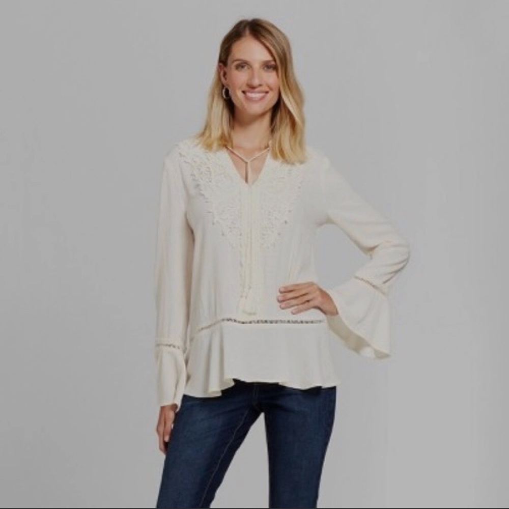 Knox Rose Boho Bell Sleeve Top